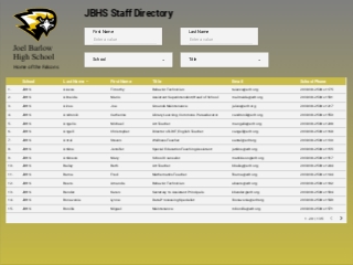 JBHS Staff Directory