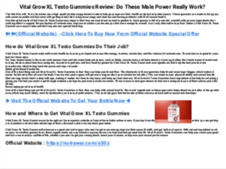 Vital Grow XL Testo Gummies