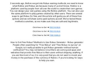 *`reAl-lEGit `! Robux Free 100% WoRKinG-nO HUMan VEriFICATioN-NO sURvEy ...
