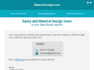 Material Design Icon - Demo + Usage Guide