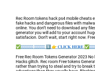 REC ROOM TOKEN [{Rec Room Token Generator}]